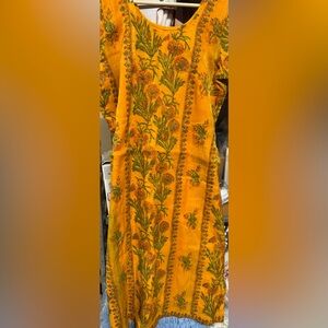 Floral Yellow Painred Salwar Suit